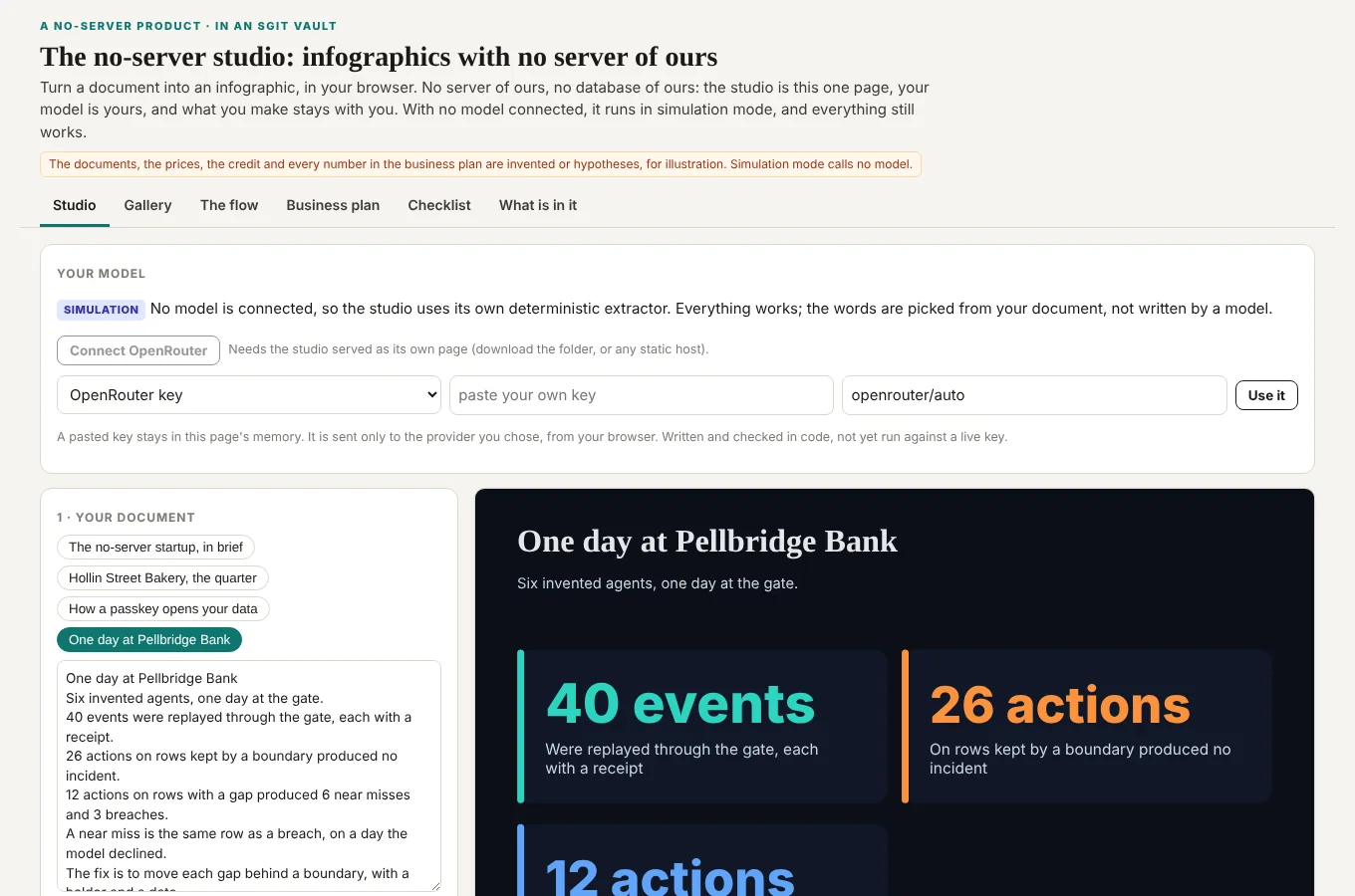 The same engine, another document, the big-numbers layout and the night theme.