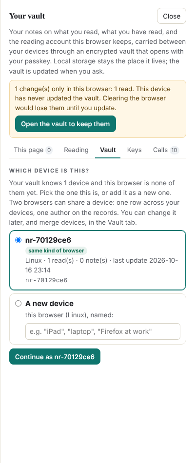 The chooser: the device on the same platform offered first